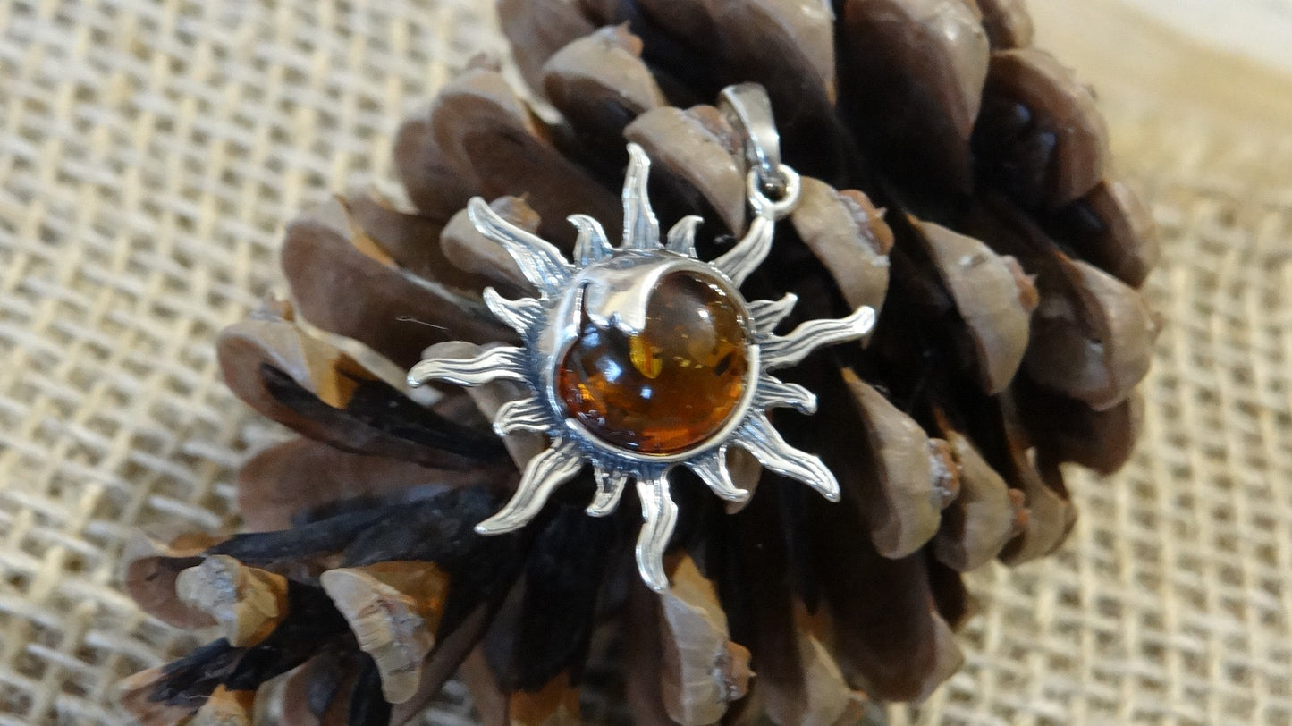 Pendentif Ying-Yang Marron