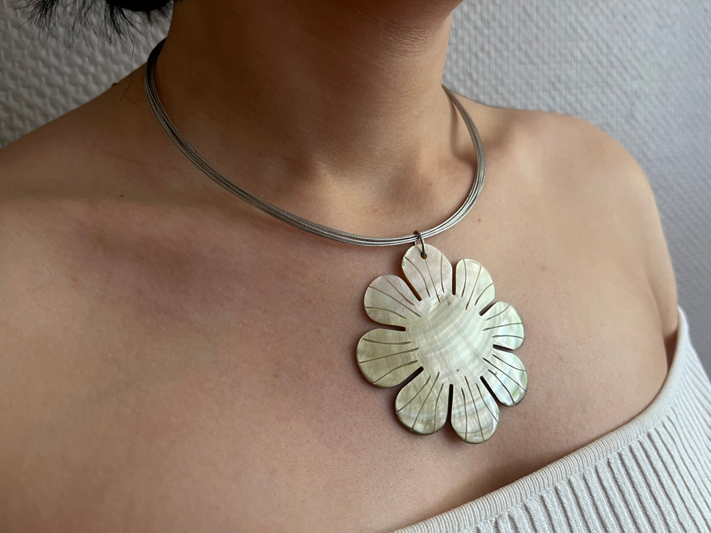 Collier Fleur Argent